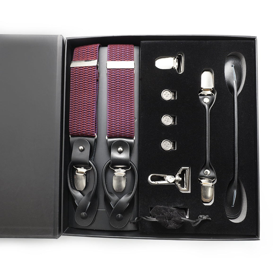 Interchangeable Suspender - RED-Blue Woven