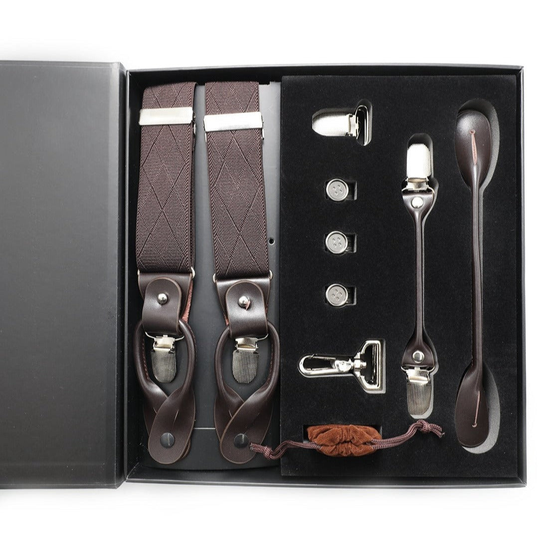 Interchangeable Suspender -
BROWN DIMOND