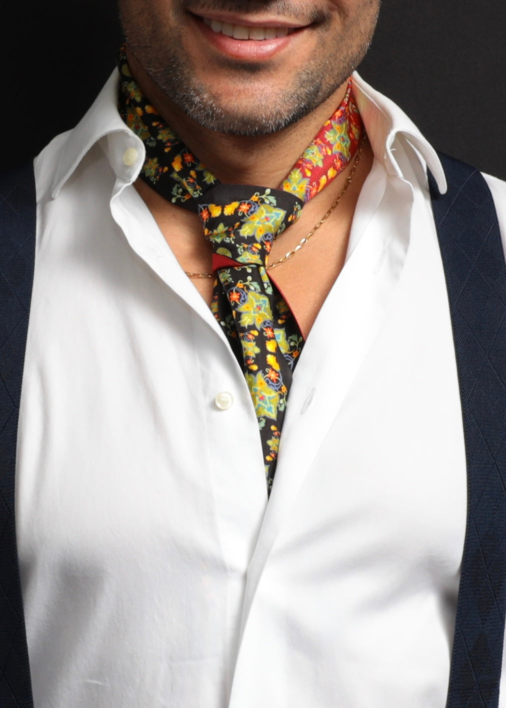 Neck-Scarf (Bandeau) - Black.Burgundy