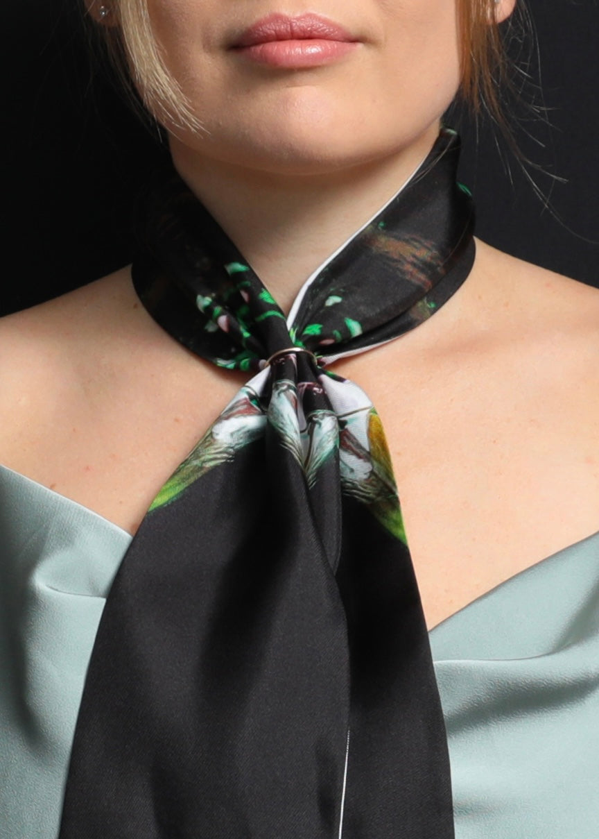 Neck-Scarf (Bandeau) - Black.White