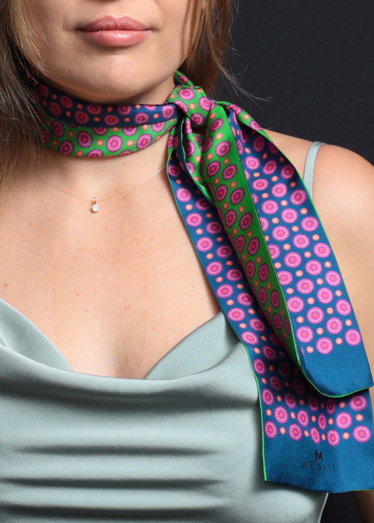 Neck-Scarf (Bandeau) - Navy.Green