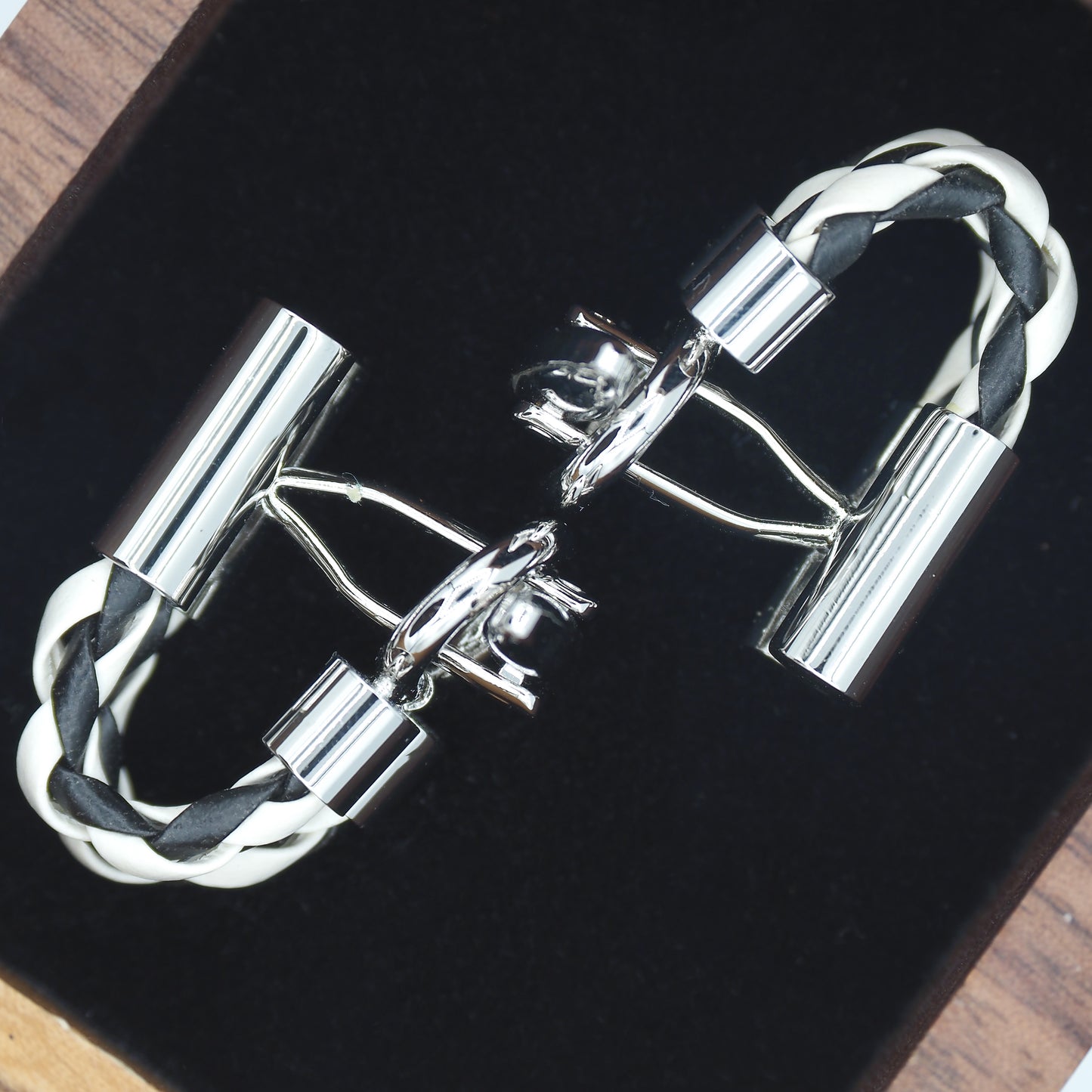 Double Merge Cufflinks - MC2408 - Black and White