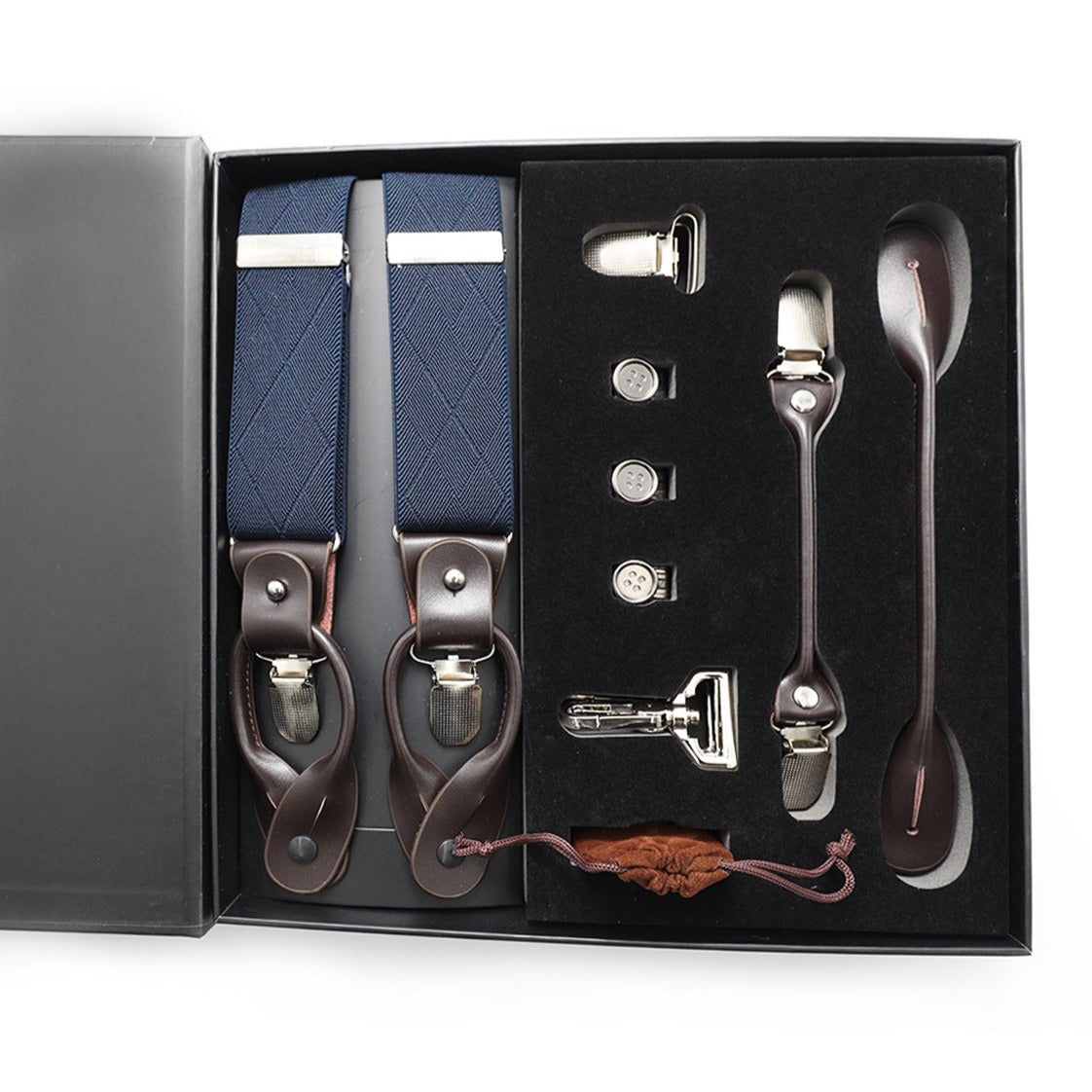 Interchangeable Suspender - NAVY DIMOND