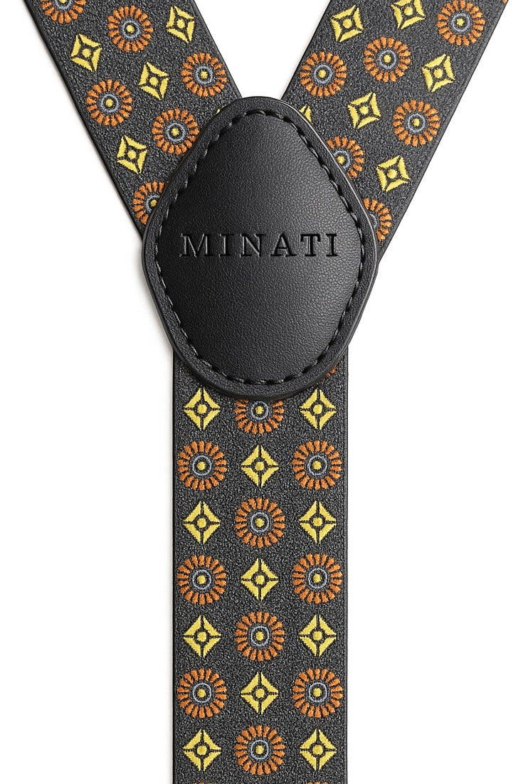 Interchangeable Suspender - BLACK-FLOWERS