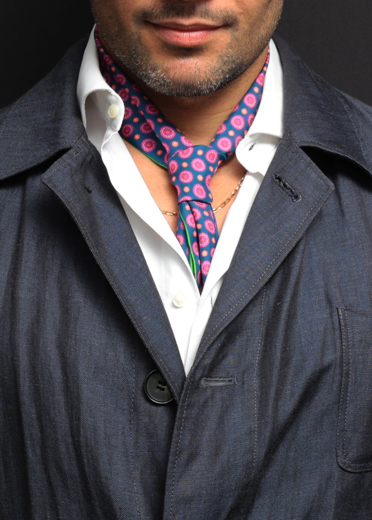 Neck-Scarf (Bandeau) - Navy.Green