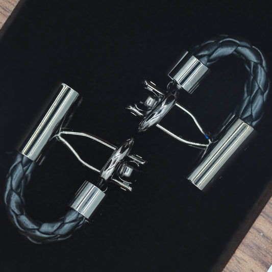 Double Merge Cufflinks - MC2401 - Black